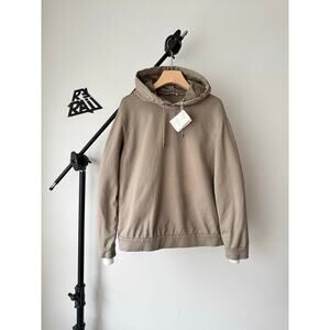 Brunello Cucinelli Cotton Hoodie Beige Made In Italy